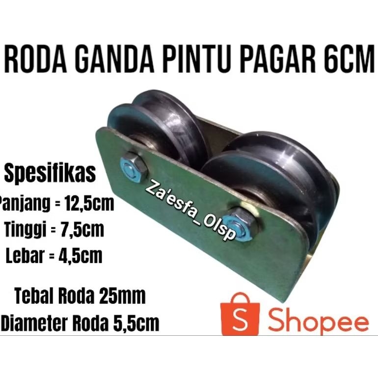 Roda Pintu Super Ganda Ornamen Pagar Besi Ukuran 6cm 7cm 8cm Berkualitas