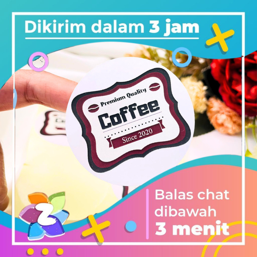 

Zennida Sticker Bulat Edisi Coffe Stiker Bentuk Bulat Bahan Chromo Coffee Kiss Cut Label Minuman 2-4