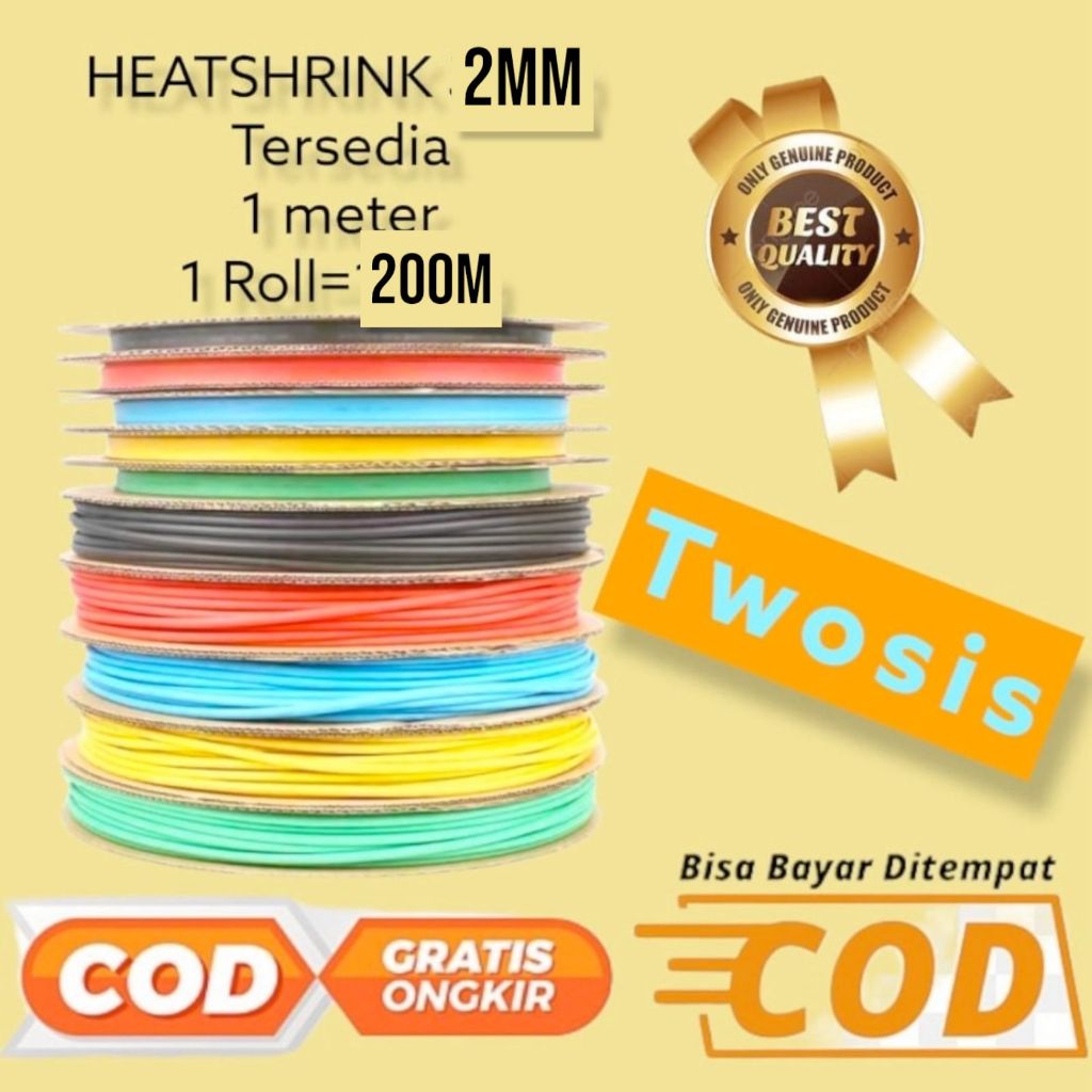 SELONGSONG KABEL ISOLASI BAKAR/HEATSHRINK TUBE 2MM