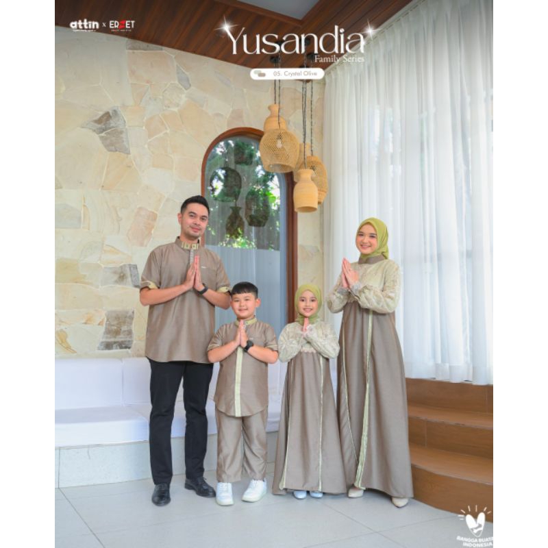 ATTIN - YUSANDIA CRYSTAL OLIVE / SARIMBIT ATTIN / SARIMBIT LEBARAN / SERAGAM KELUARGA / COUPLE FAMIL