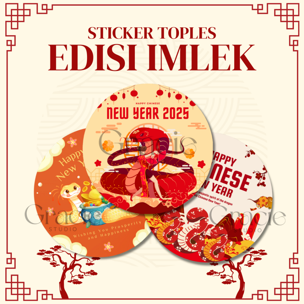 

sticker imlek sticker bulat chinese new year cny tahun baru