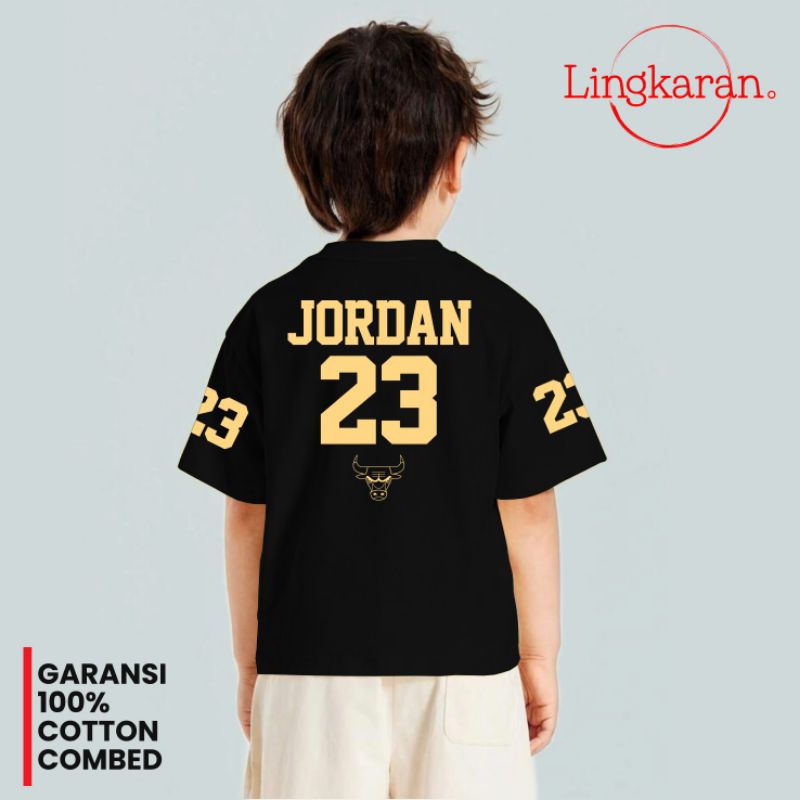 KAOS ANAK ORIGINAL KUALITAS DISTRO BAHAN CATTON COMBED      PREMIUM BASKET JORDAN 23 BAJU ANAK LAKI 