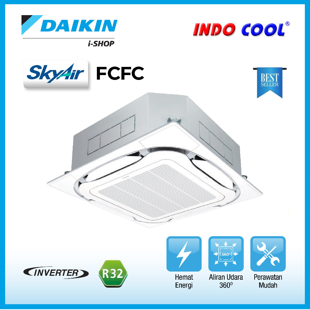 AC DAIKIN Cassette 2PK 2 PK Inverter (Round Flow)