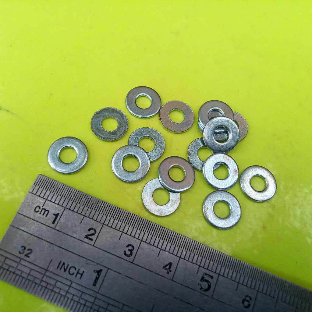 RING PLAT M4 STAINLESS STEEL / RING BAUT KUNCI 7 / RING PLAT STAINLESS M4 / RING PLAT SS M4 SS304 AN