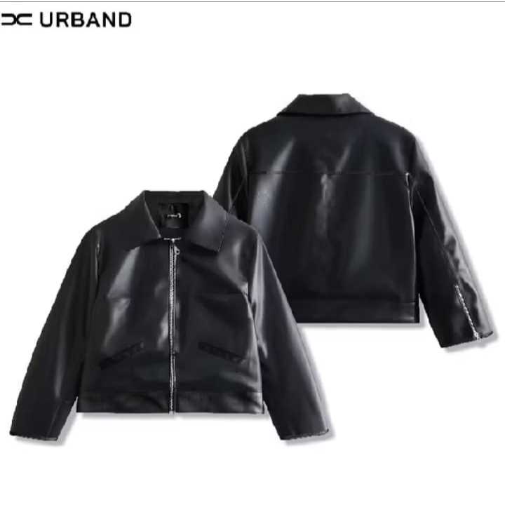 WORK JACKET CROP - JACKET KULIT SINTETIS CROP POLOS PRIA WANITA UNISEX ORIGINAL