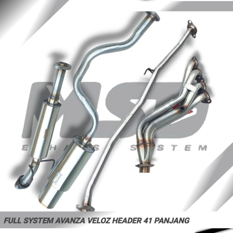 Knalpot Mobil Full System Avanza Veloz Header Tipe 41 Panjang MSD Exhaust
