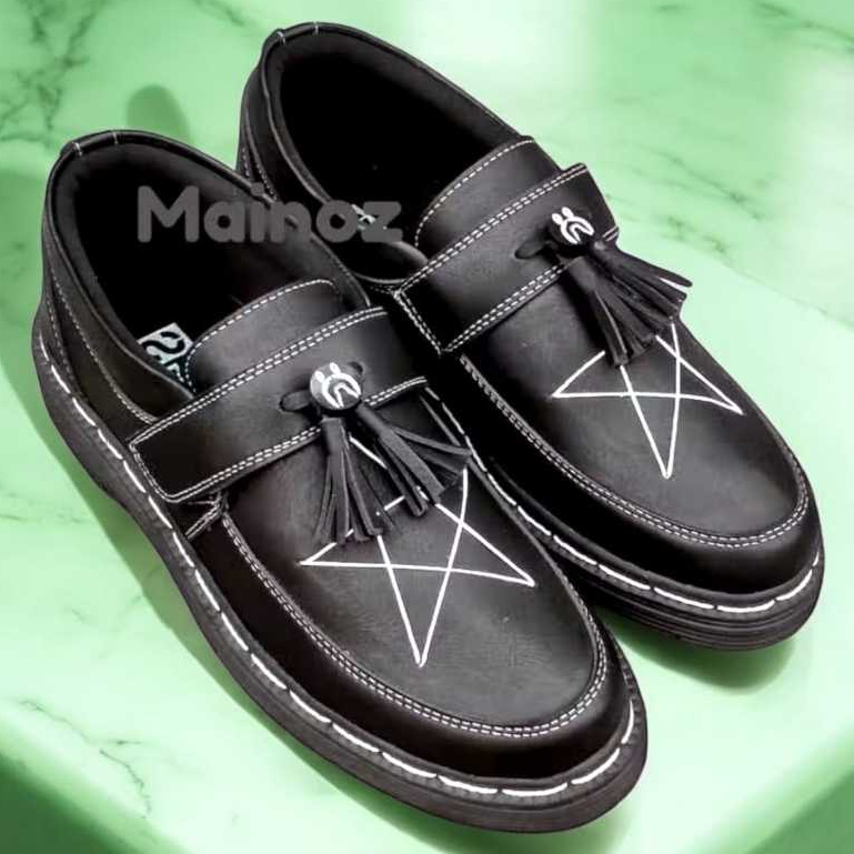 Hasea Star Bape Sepatu Formal Pria Dockmart Loafers Bintang Bape Slip On Pantofel Kerja Original