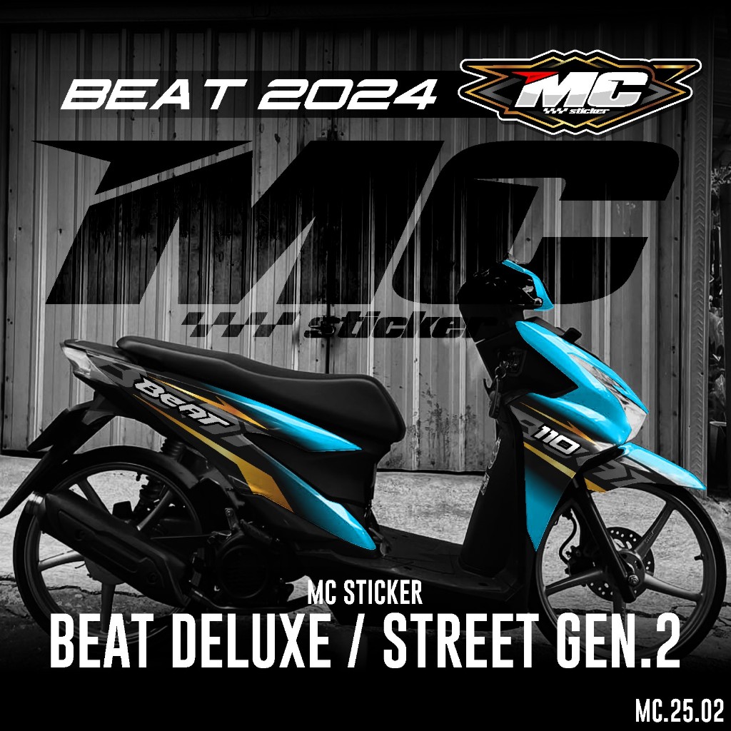 (COD) TERBARU Decal Sticker Honda Beat NEW 2024 Smart Key /STREET Remote Full body - Stiker Skotlet 
