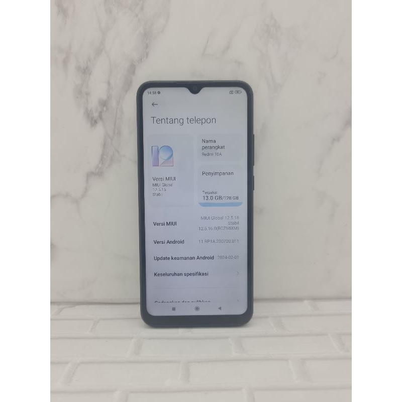 Hp Redmi 10A Ram 6gb internal 128gb Second Original Termurah