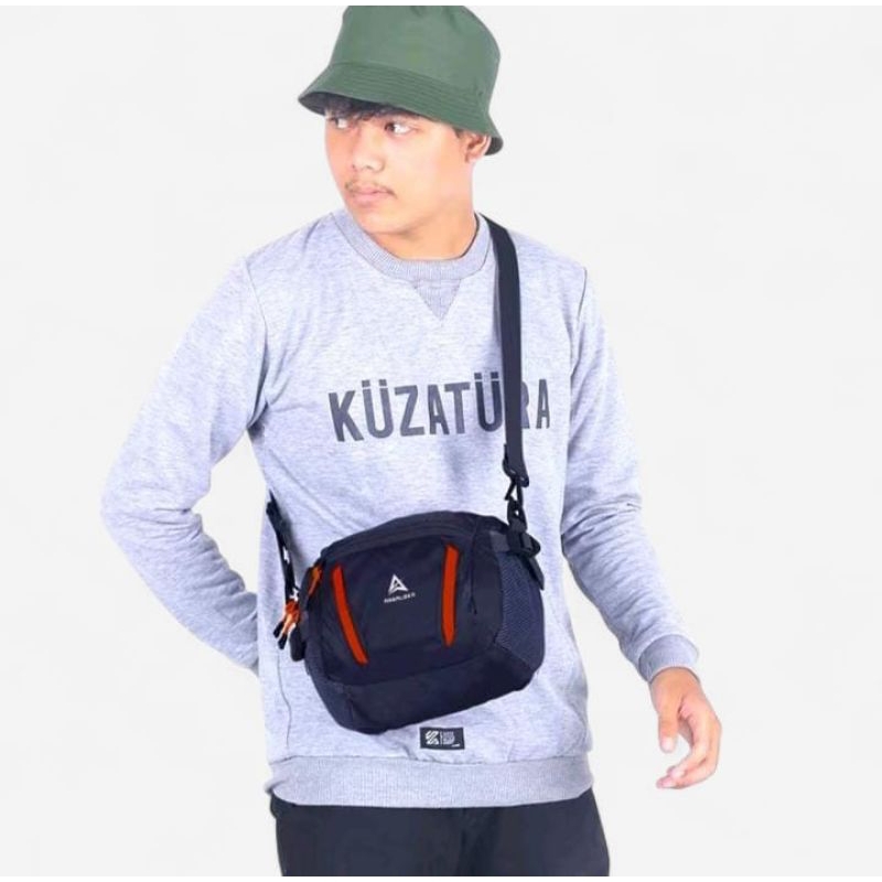 Tas Slingbag Cowok Simple Keren Tas Slempang Pinggang Pria