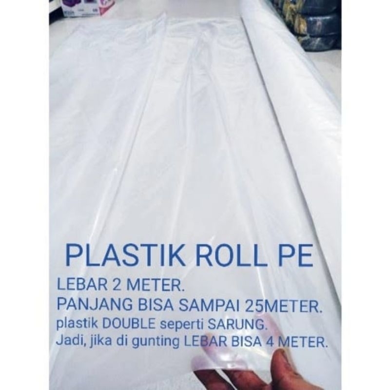 PLASTIK ROLL PE PANJANG 25 METER | PLASTIK ROLL UK TERLENGKAP 230cm 200cm 150cm 120cm 100cm 70cm 60c