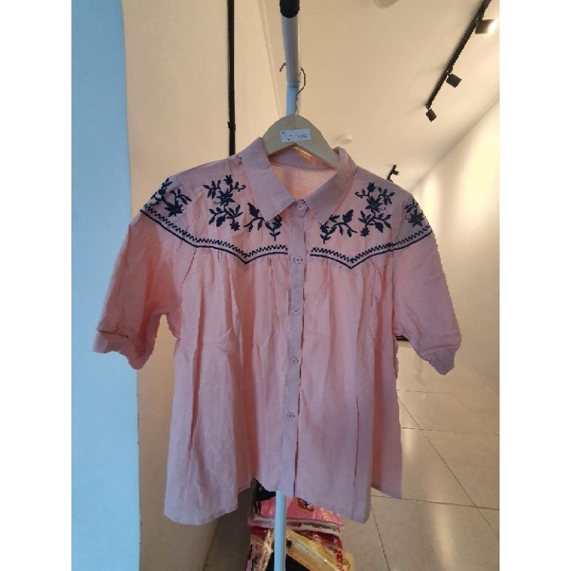 Baju Etnik Bangkok Bahan Linen Motif Bordir