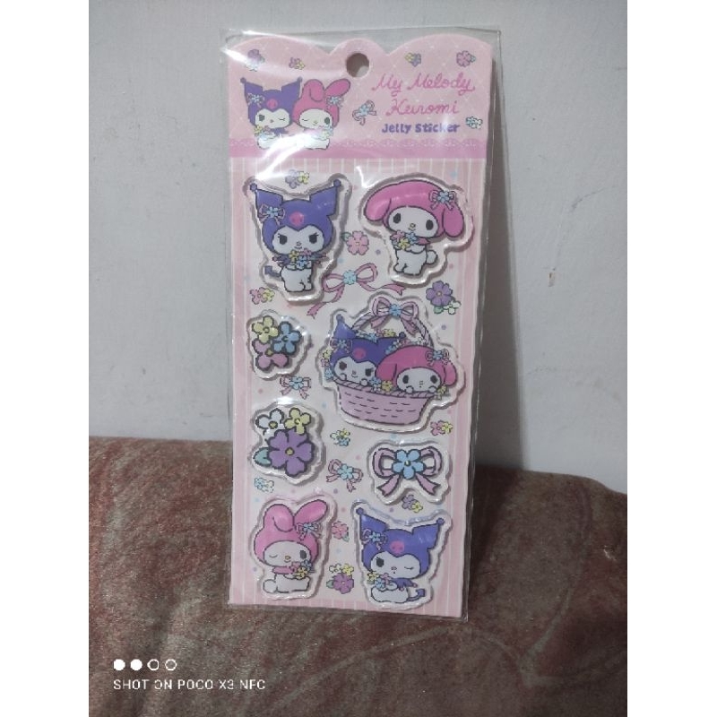 

My melody Kuromi jelly embossed stickers