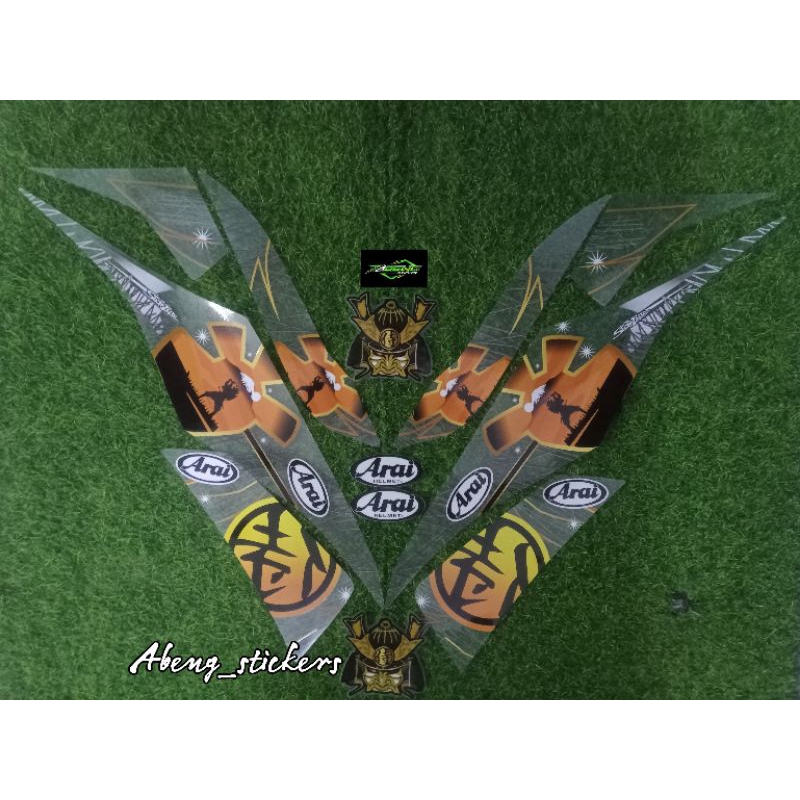 STRIPING STICKER TRANSPARAN MIO M3 2024 MOTIF ARAI