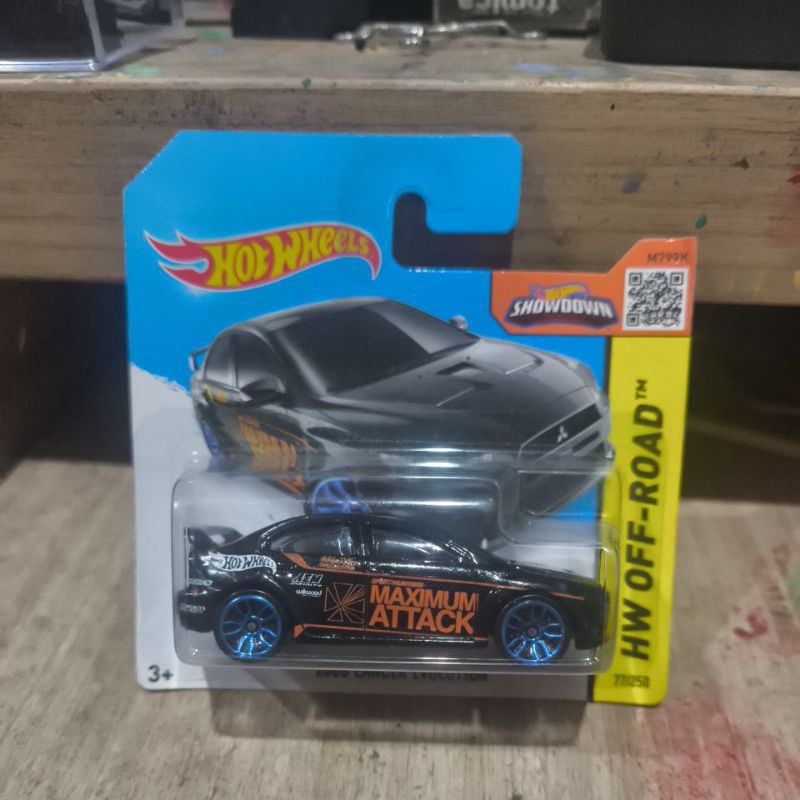 Hot Wheels Mitsubishi Lancer Evolution X HW Off Road Hitam SHORT CARD
