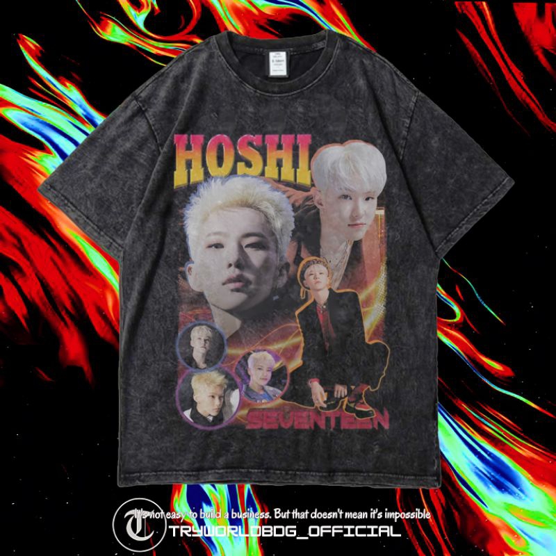 TRYWORLDBDG OFFICIAL "HOSHI" KAOS OVERSIZED | KAOS WASHED | STONE WASH | OVERSIZED T SHIRT | KAOS HO