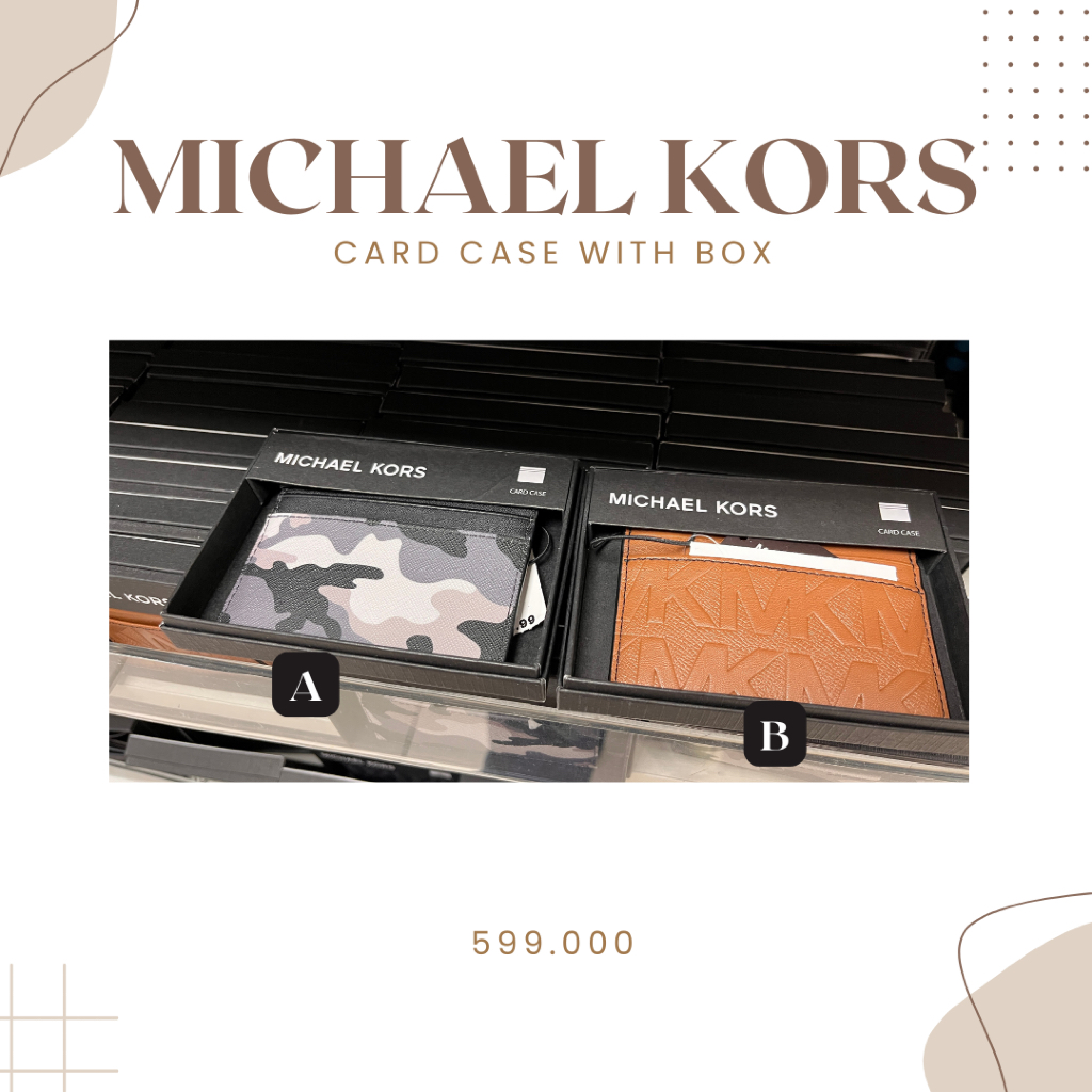 MK Card Case Dompet Kartu pria want Michael Kors