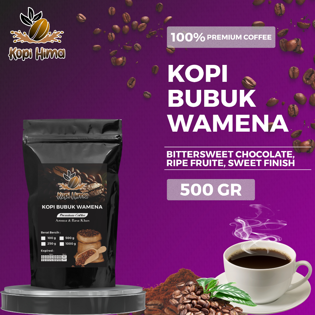 

kopi.hima - bubuk kopi wamena berat 500 gram premium roasting