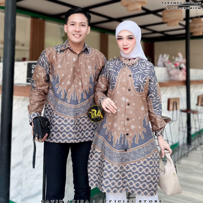 Batik Couple Original Pekalongan Premium Katun Batik Rhizqy Jumbo Seragam Sarimbit Motif Terbaru 202