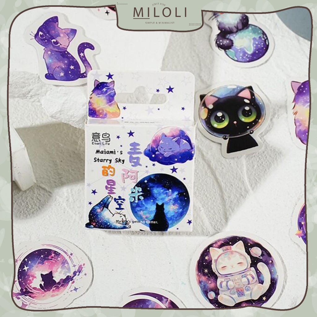 

[MILOLI] 46Pcs STARRY SKY Deco Sticker DIY Scrapbook Stiker Jurnal Dekorasi Diary Kotak - B0496