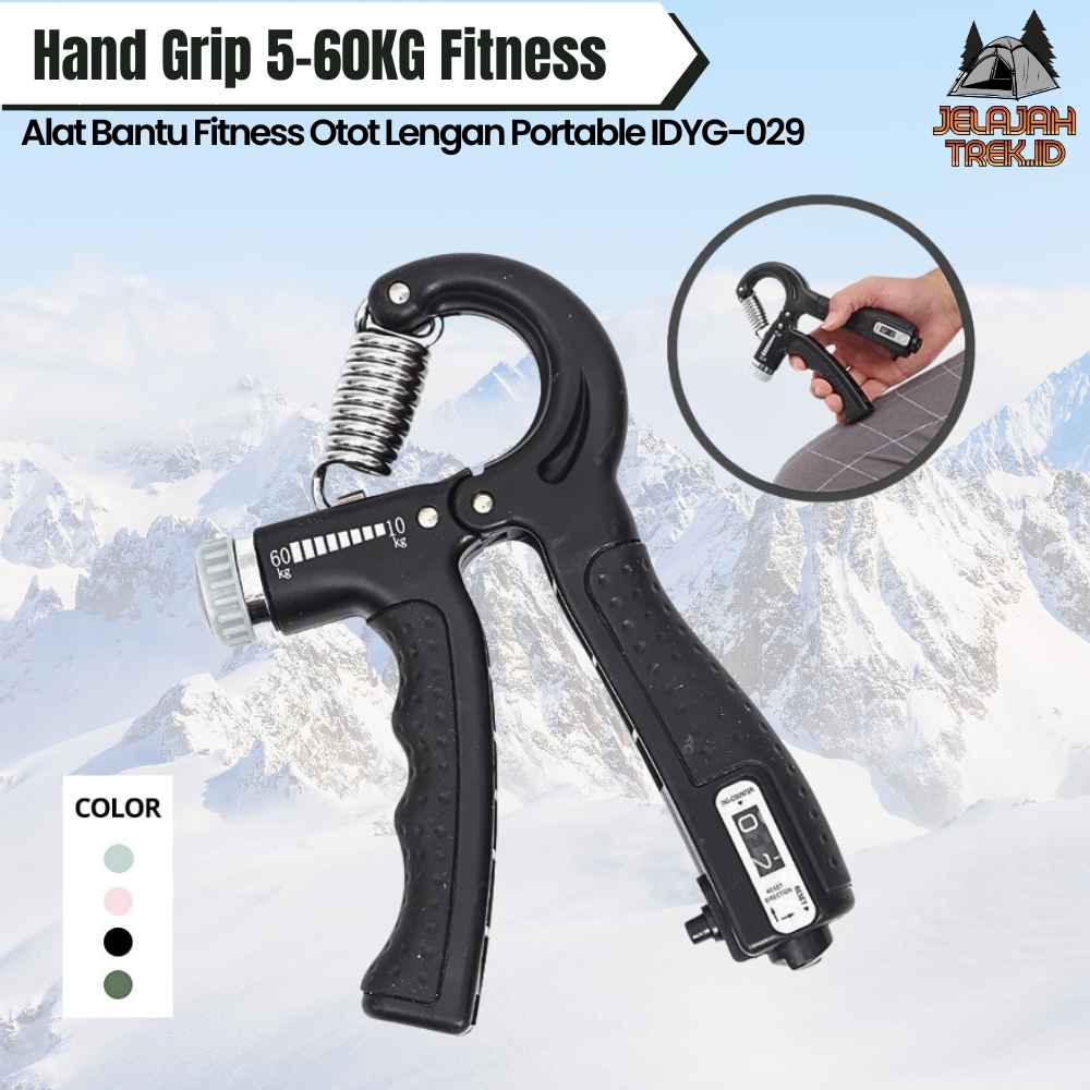 【JT.ID】Hand Grip Premium Adjustable Counter Olahraga Tangan / Alat Latihan Otot Tangan dan Lengan - 
