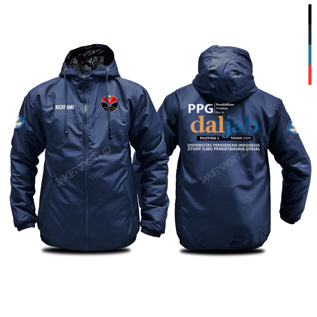 CUSTOM JAKET PPG DALJAB PILOTING UNIV KAMU BEBAS ELEGANTER BAHAN PARASUT TAHAN ANGIN FREE NAMA
