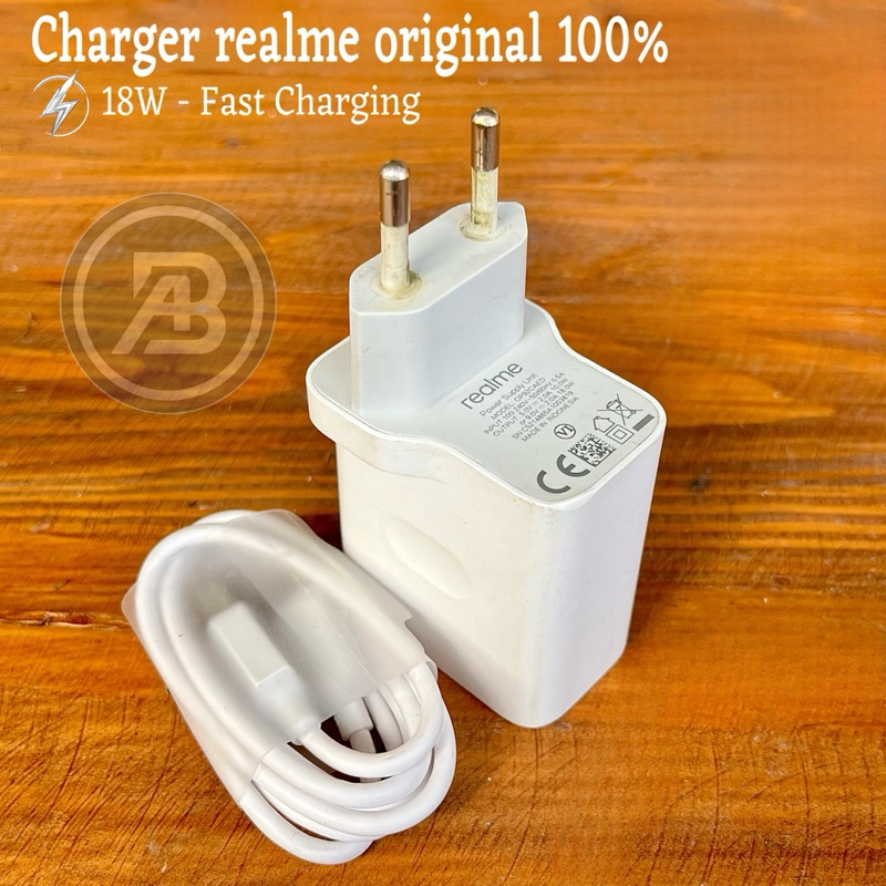 Charger REALME Fast Charging 18W - Original 100% Bawaan Hp