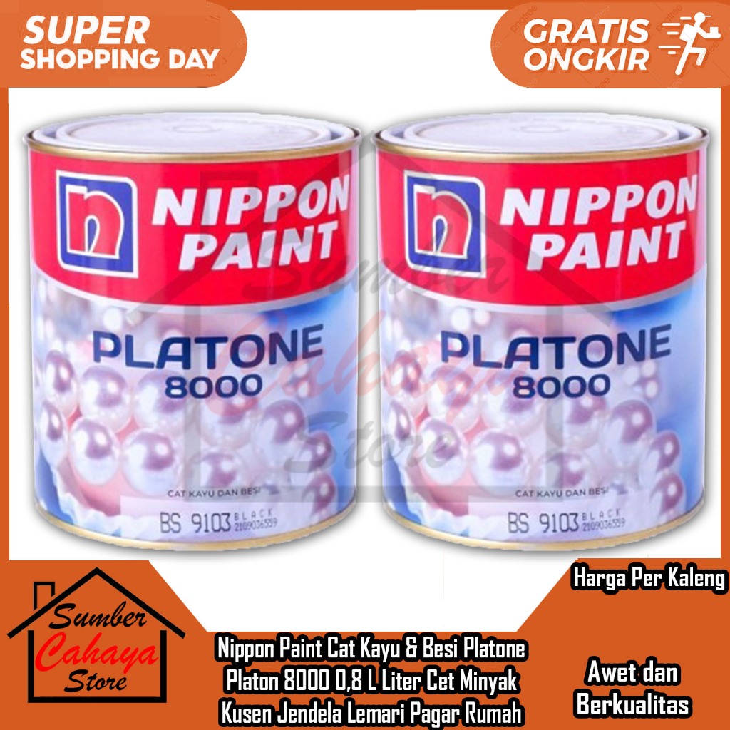 Cat Kayu Dan Besi Nippon Paint Plantone Planton Platone 8000 Ukuran 0,85 Liter 0,85L Cet Minyak Kuse