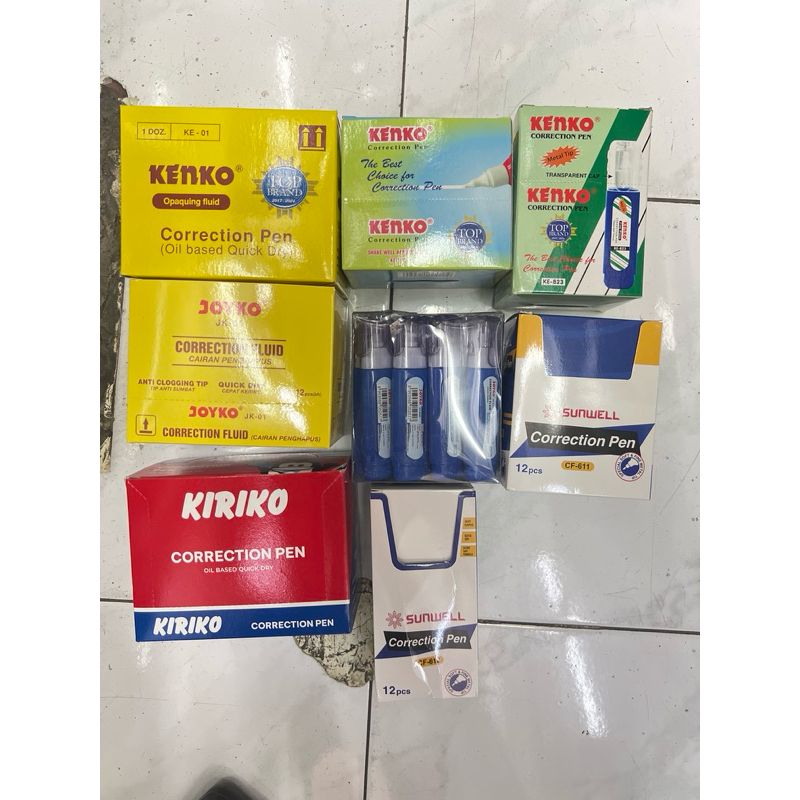 

Tip ex Cair Kenko | Correction fluid Kenko (lusinan)