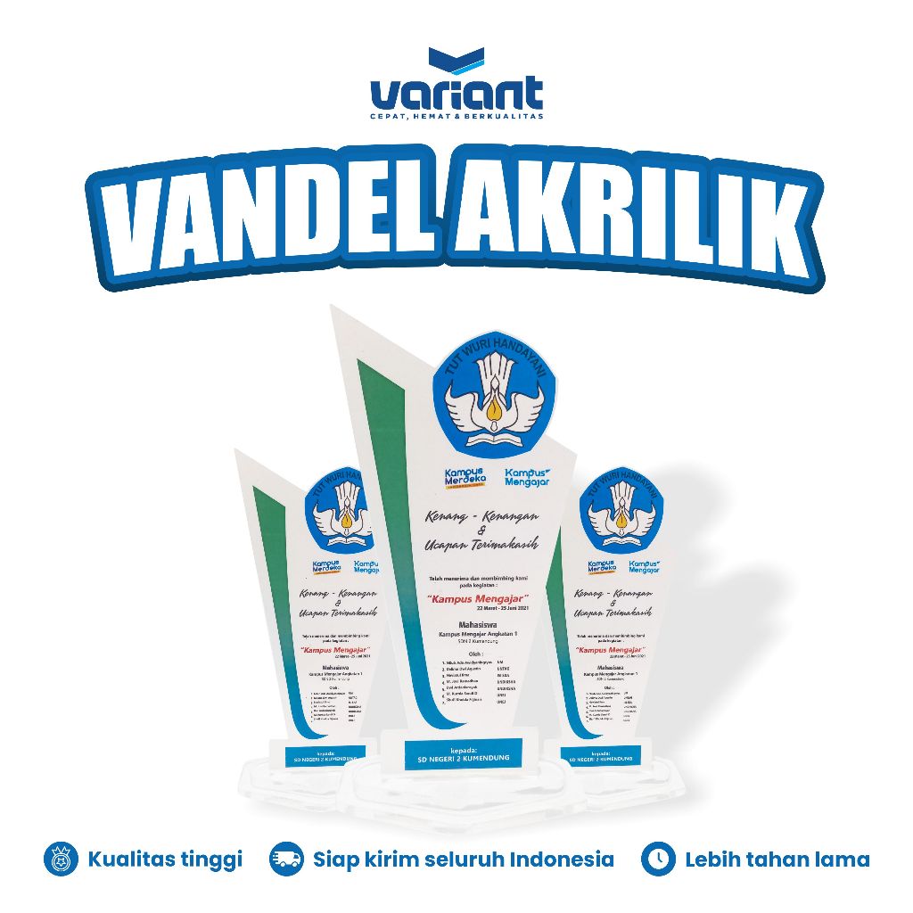 VANDEL PLAKAT AKRILIK WISUDA CUSTOM