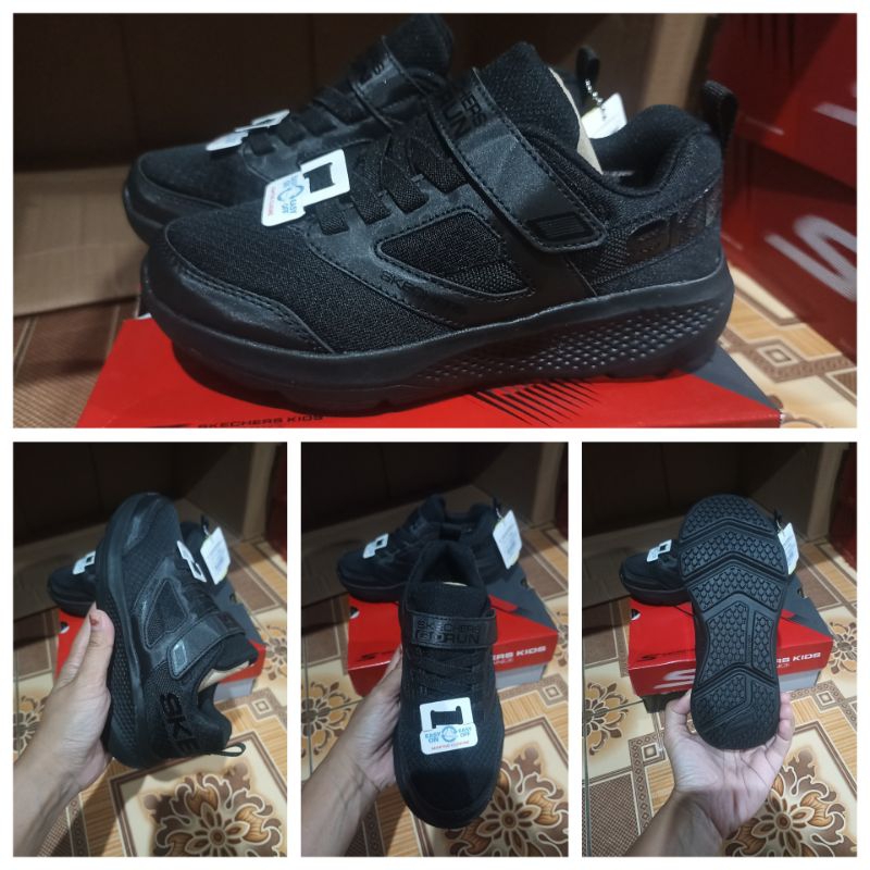 Skechers Full Black Anak Go Run Elevate Original