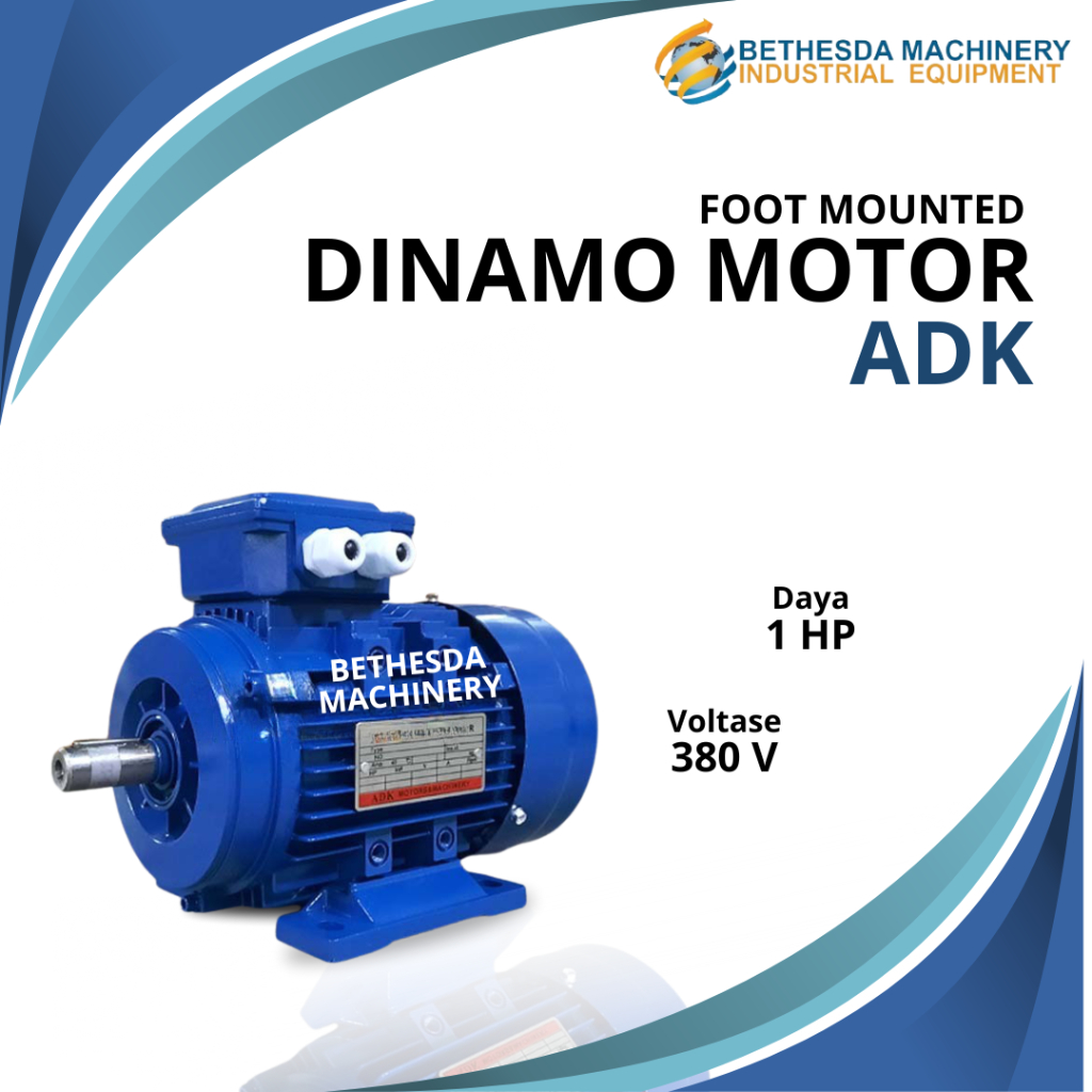 Mesin Dinamo 1 Hp 3 Phase 0.75 Kw 3000 RPM 1500 RPM 1000 RPM