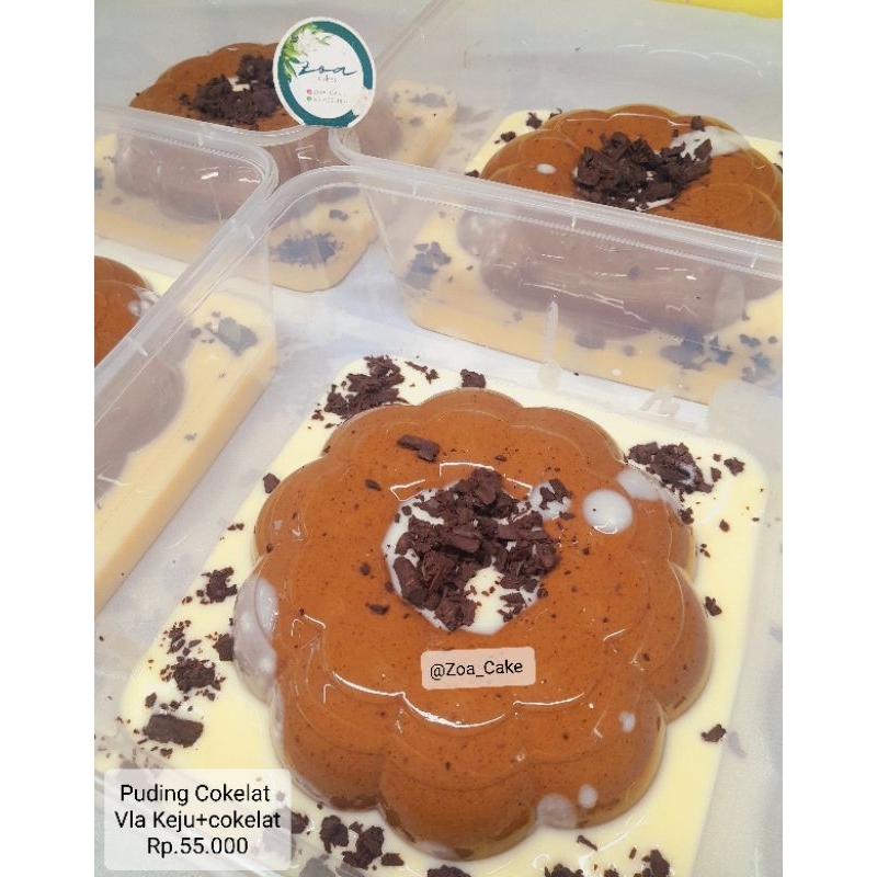 

Zoa Cake Puding Cokelat Vla Keju+cokelat Rp.55.000
