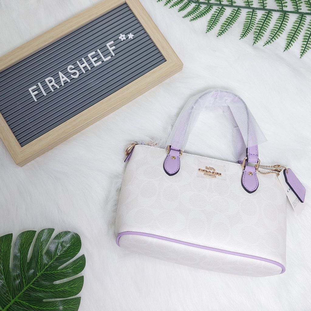 coach coc mini gallery leather crossbody bag