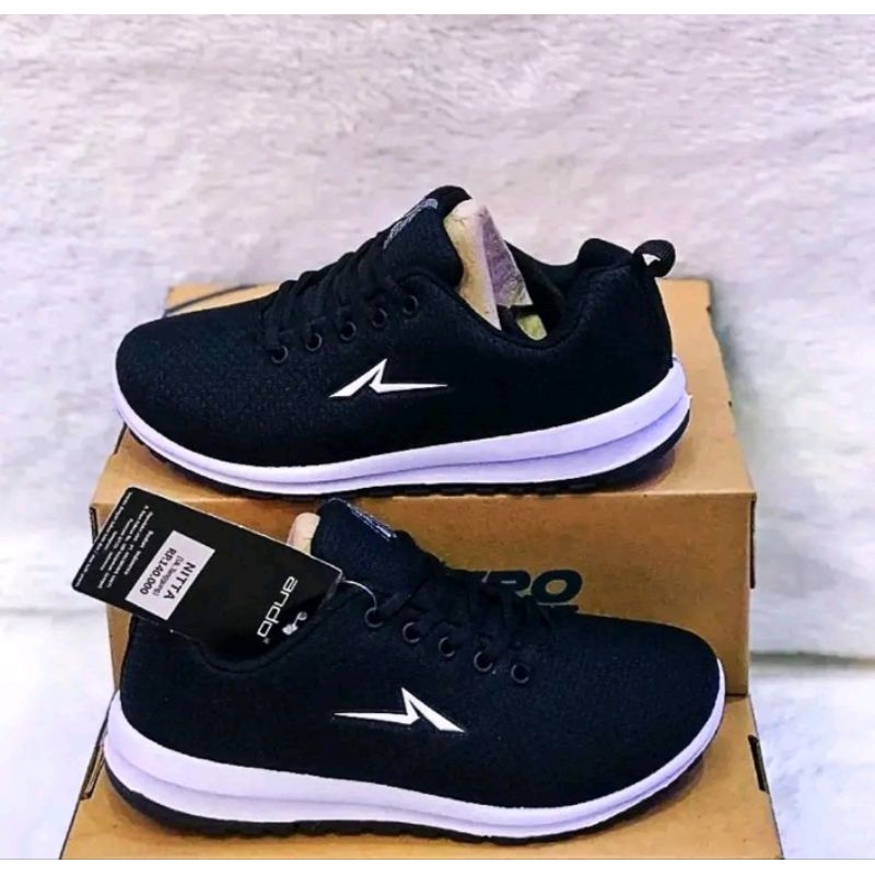 SEPATU ANDO ORIGINAL CEWEK/COWOK HITAM PUTIH /HITAM POLOS