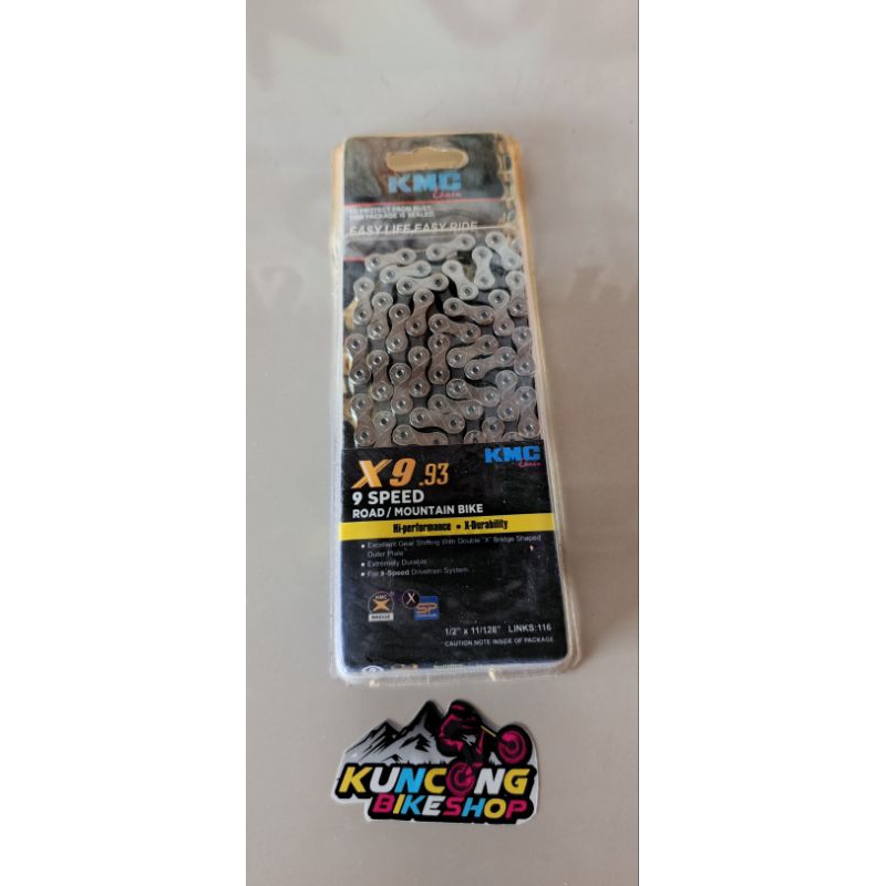 ramtai KMC 9 speed.. X9. 93.road/mountain 1/2"×11/128" link 116