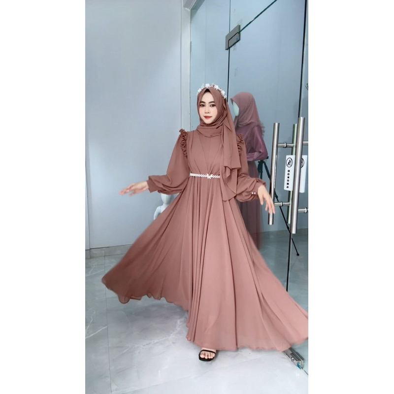 Anisha gamis lebaran set hijab by Daily Ukhti Boutique