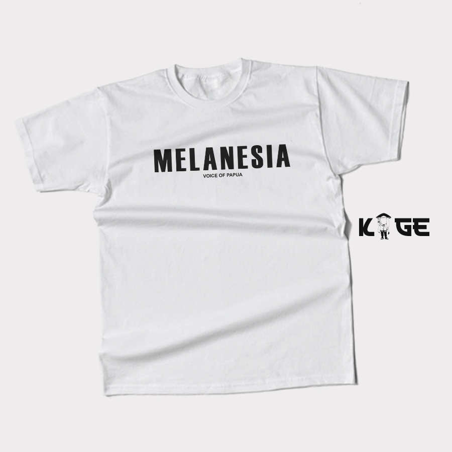 Kaos Distro Pria PAPUA MELANESIAN - Baju Papua Culture Indonesia Terbaru Keren KAOS KAGE