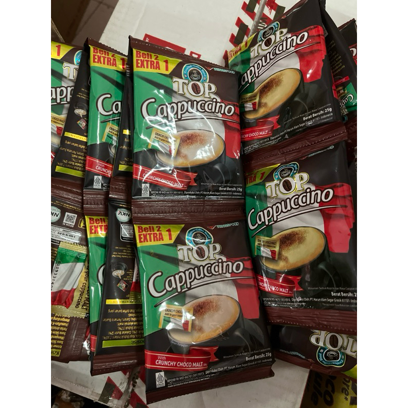 

TOP KOPI CAPPUCCINO 25GR BELI 2 SACHET GRATIS 1 SACHET [HARGA PER RENCENG ISI 15 SACHET SUDAH TERMASUK BONUS]