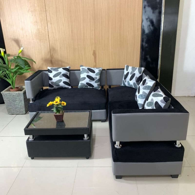 Sofa jasmine sudut L Minimalis Free Custom Warna sofa minimalis kursi tamu murah