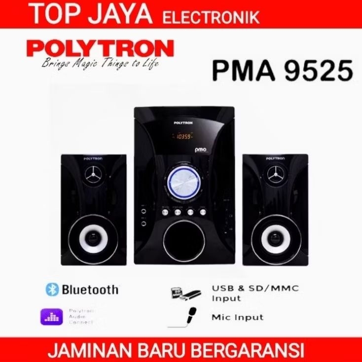 SPEAKER MULTIMEDIA POLYTRON PMA9525 BLUETOOTH /AKTIF SPEAKER POLYTRON PMA9525