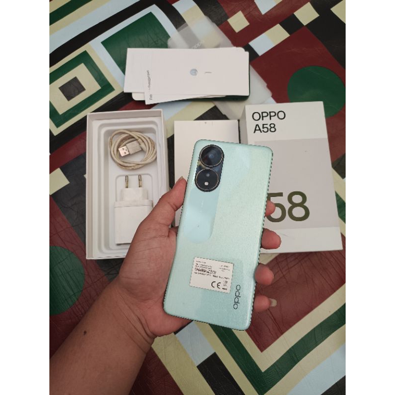 OPPO A58 8/128 SECOND FULLSET ORI