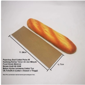 

(100pcs) SEAL Coklat (M) Tahan air dan minyak Ukuran 25x3x7cm