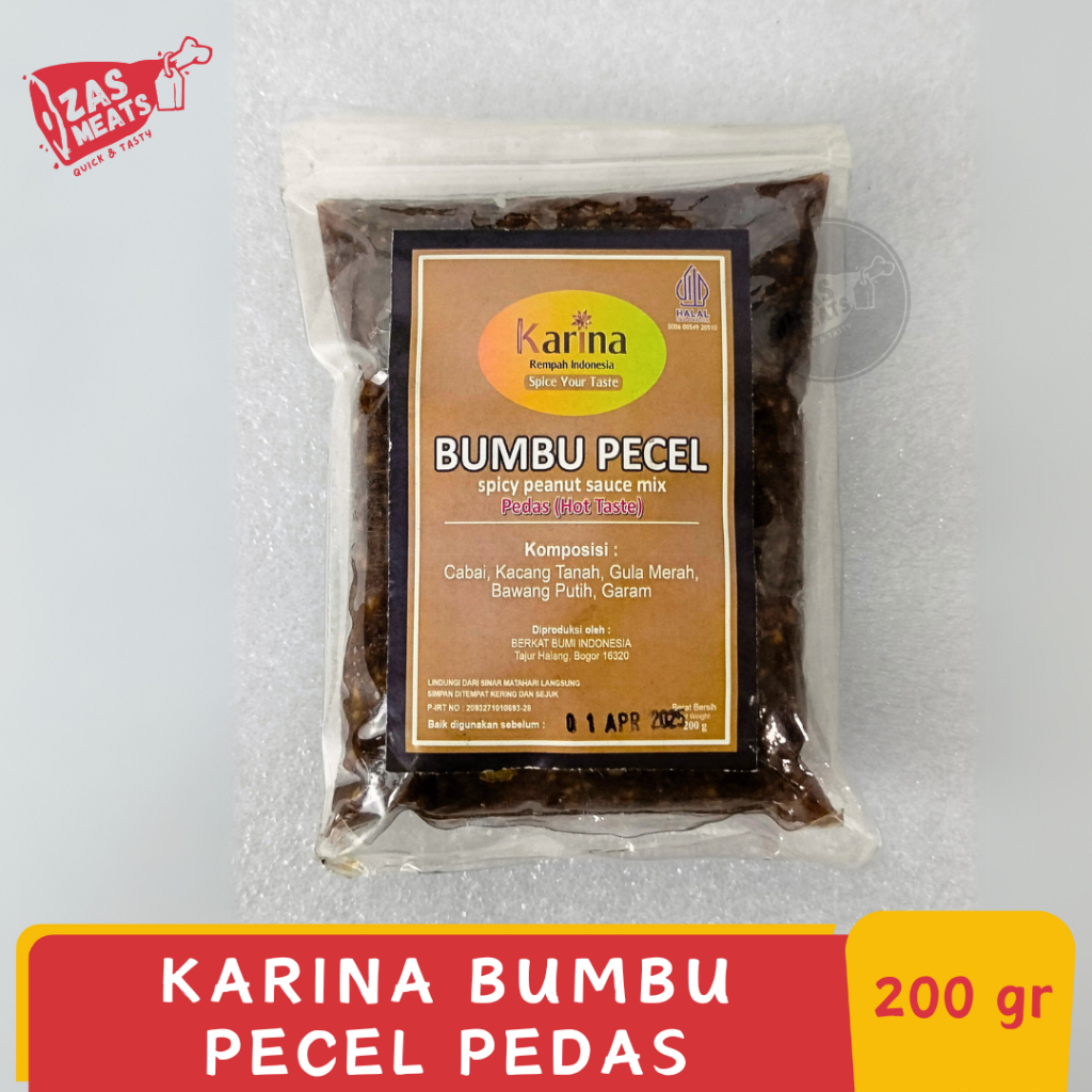 

KARINA BUMBU PECEL PEDAS 200GR | Spicy Peanut Sauce Mix