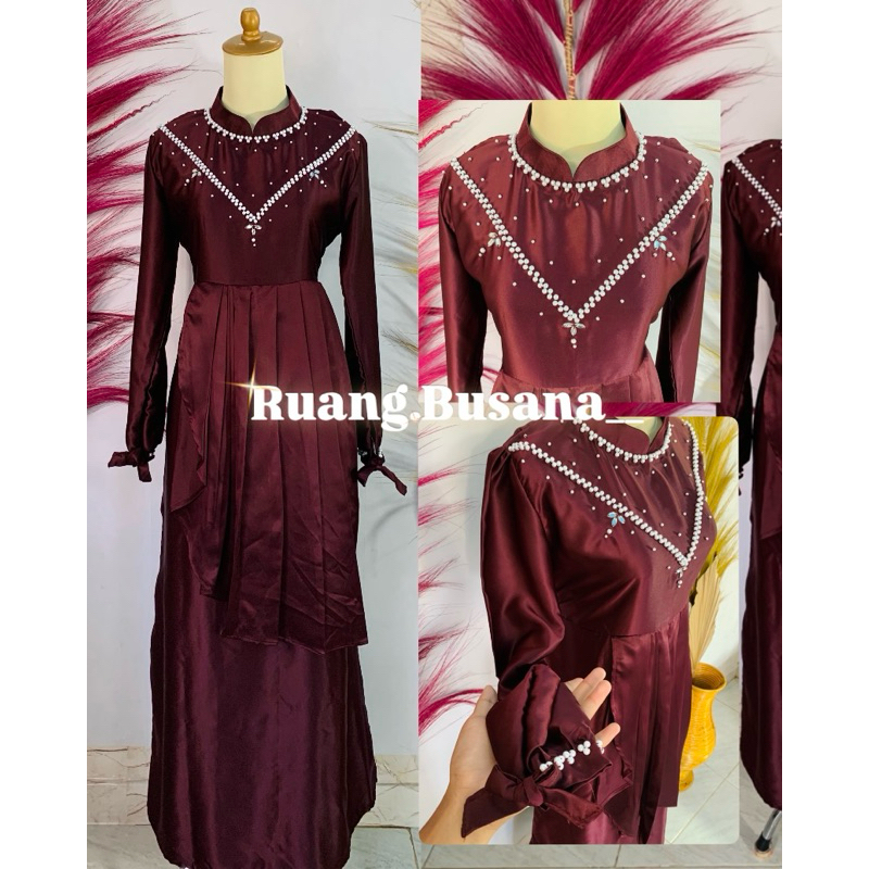 BARU Gamis Lipat Bawah | Dengan Payet Mutiara | Gamis| Dress | Gamis Terbaru | Dress Mewah | Gamis K