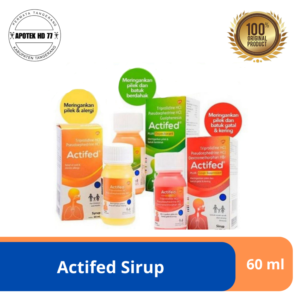 Actifed plus cough suppresant & Actifed plus ekspektorant Obat Batuk