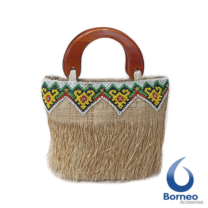 Tas Pesta Kain Ulap Doyo Gagang Kayu Manik Dayak Kalimantan
