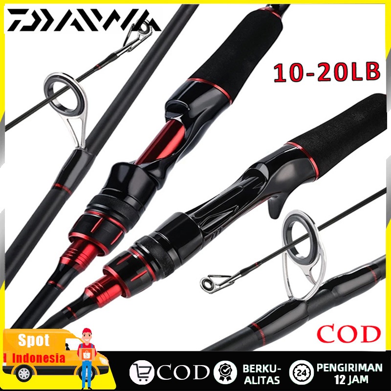 Joran pancing DAIWA Casting&Spining Rod10-20lb Medium Joran Pancing Carbon Lure M Power Fishing Rod 