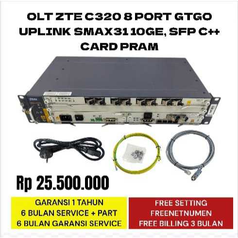 OLT GPON ZTE c320 8 port gtgo uplink smax31 10ge card pram