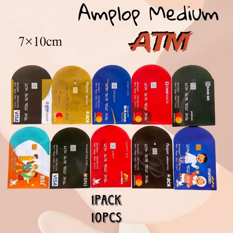 

Amlop Medium ATM/Motif ATM/ bisa pilih motif/ AMPLOP MEDIUM LEBARAN ATM